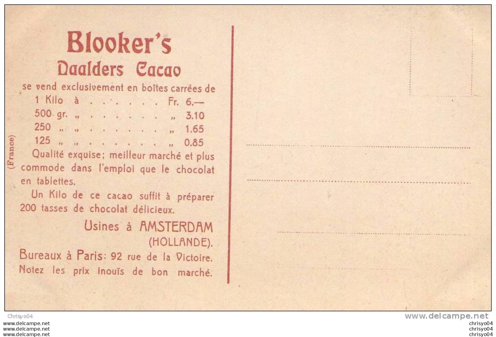 * PAYS BAS L'EGLISE  ST JEAN A BOIS LE DUC PUBLICITE BLOOKER'S DAALDERS CACAO - 's-Hertogenbosch