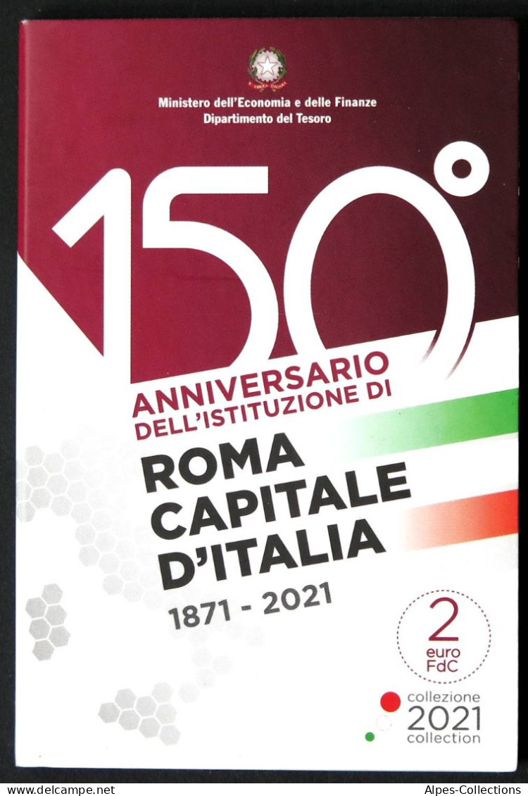 IT20021.3 - COINCARD ITALIE - 2021 - 2 Euros Comm. Proclamation Rome Capitale - Italien