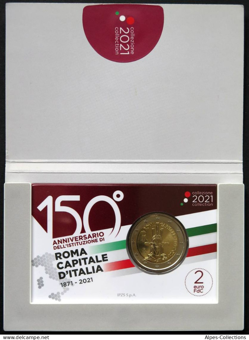 IT20021.3 - COINCARD ITALIE - 2021 - 2 Euros Comm. Proclamation Rome Capitale - Italia