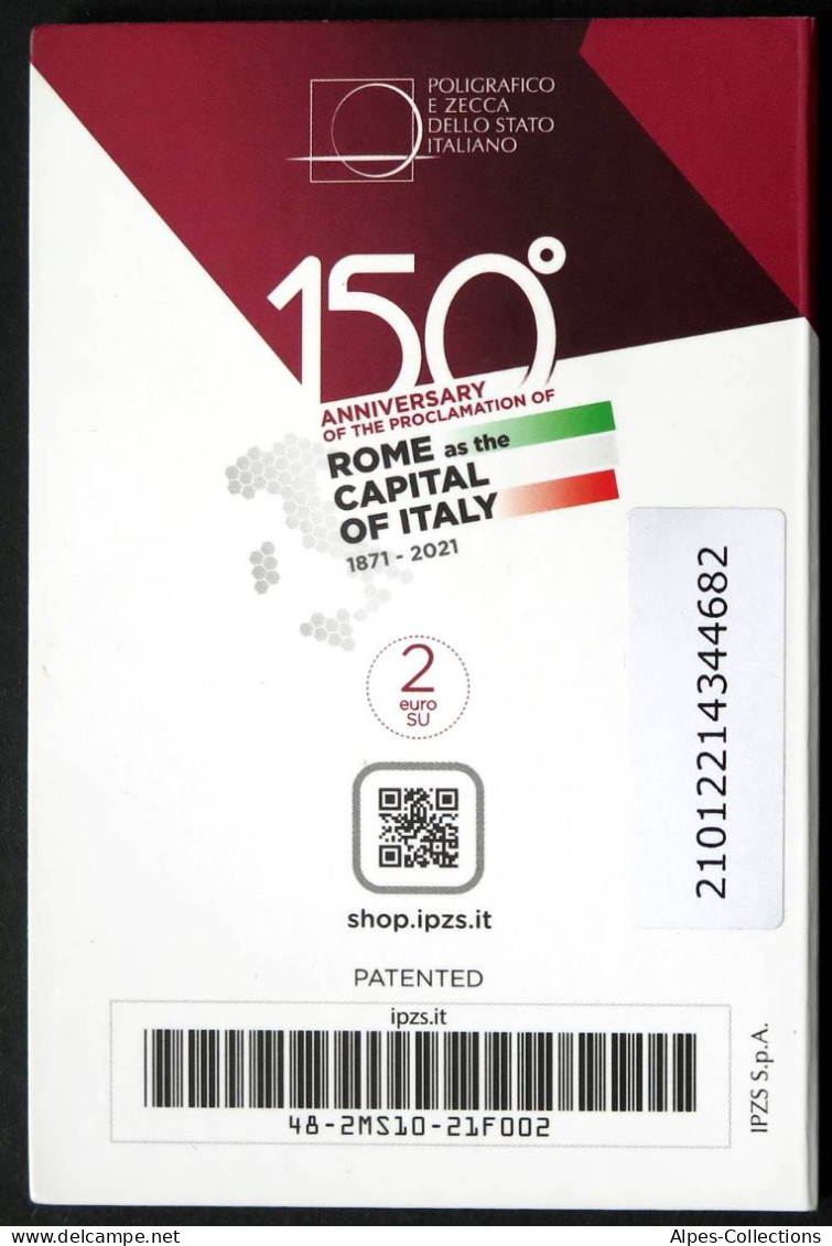 IT20021.3 - COINCARD ITALIE - 2021 - 2 Euros Comm. Proclamation Rome Capitale - Italie