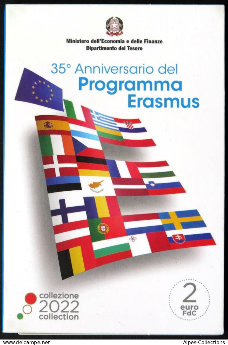 IT20022.6 - COINCARD ITALIE - 2022 - 2 Euros Comm. 35 Ans Du Programme Erasmus - Italie