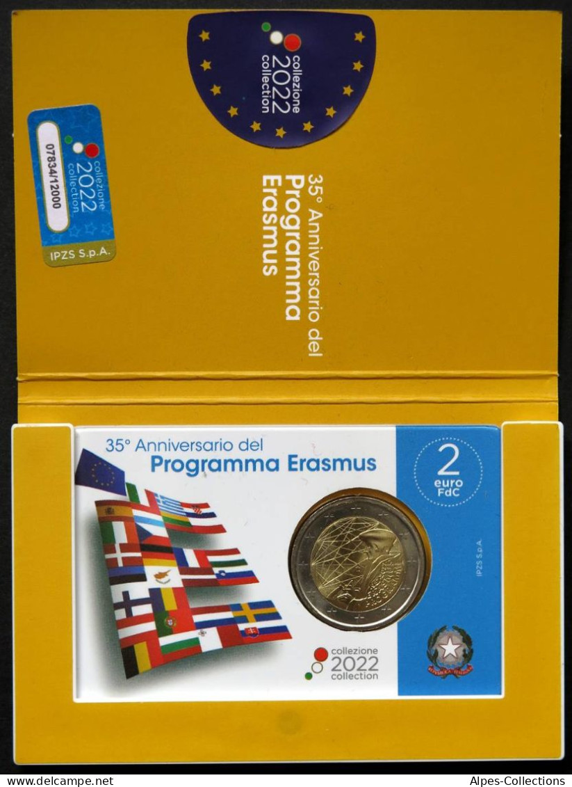 IT20022.6 - COINCARD ITALIE - 2022 - 2 Euros Comm. 35 Ans Du Programme Erasmus - Italy