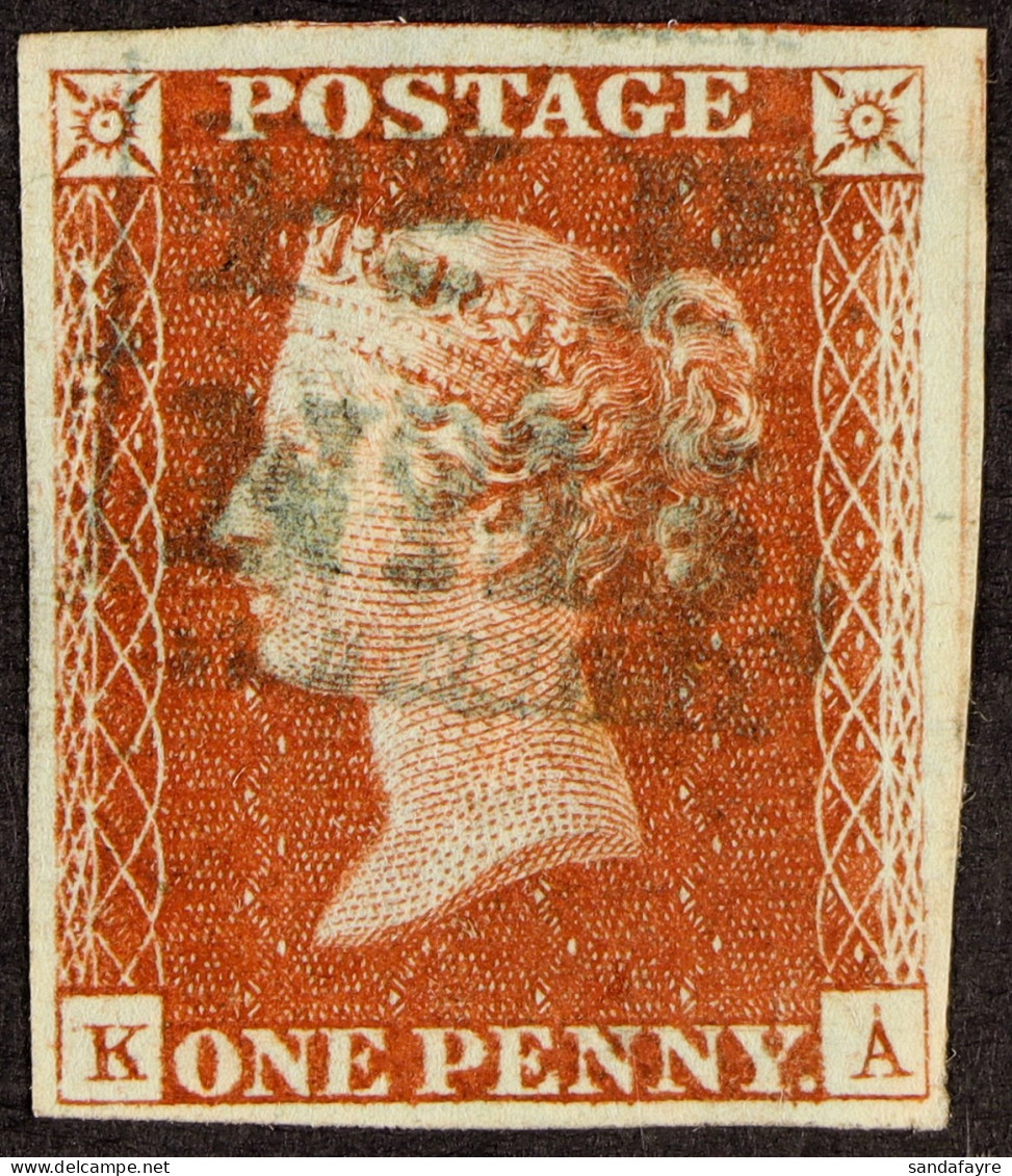 1841 1d Red-brown Plate 40 Imperf With 4 Large Margins Cancelled By Blue Framed ''yP No.15' (Penny Post Of Handsworth),  - Andere & Zonder Classificatie