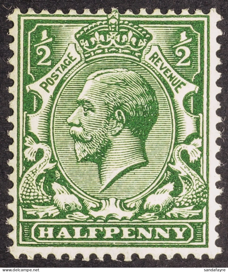 1912-24 Â½d Deep Blue Myrtle Green Wmk Cypher, Spec N14(15), Never Hinged Mint With Royal Philatelic Soc. Certificate. C - Unclassified