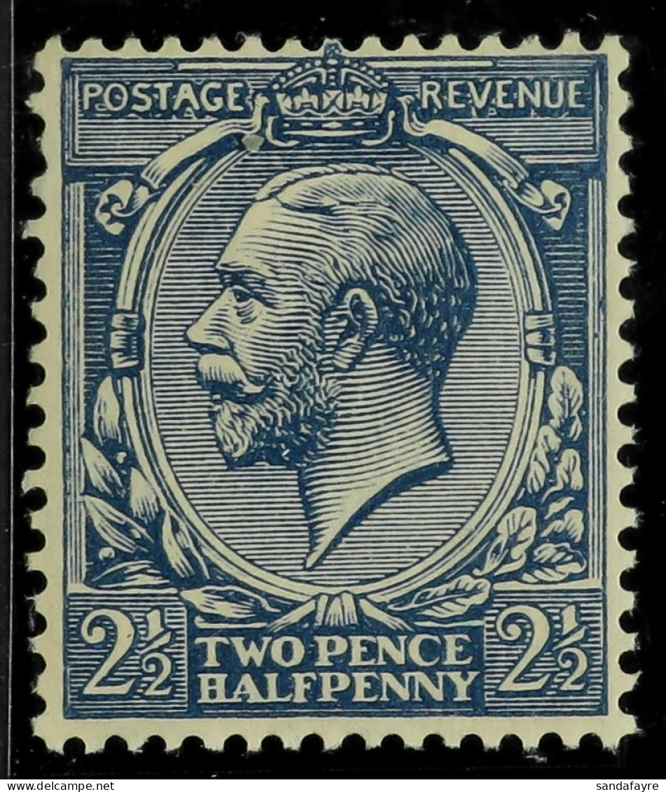 1912-24 2Â½d Indigo-blue (the 1920 Toned Paper) Wmk Cypher, Spec N21(15), Never Hinged Mint With Two Royal Philatelic So - Zonder Classificatie