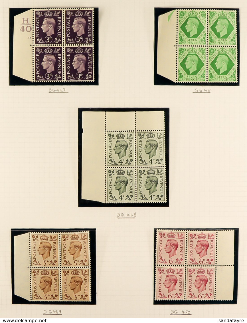 1937 - 1970 NEVER HINGED MINT BLOCKS 4. 1937-47 Definitives Set, 1963 Castle Set, 1953 Coronation Set, 1965 ITU, A Few O - Autres & Non Classés