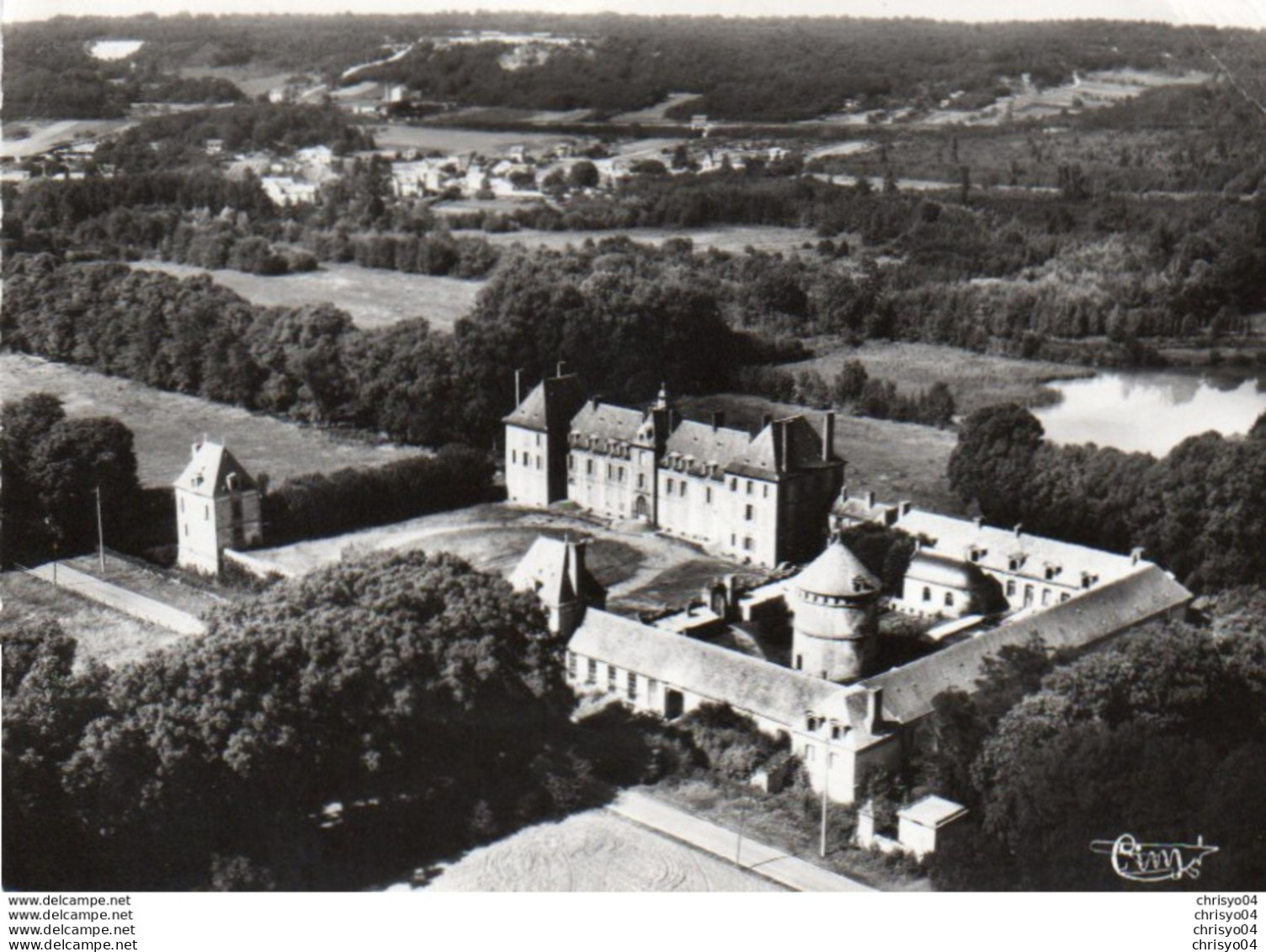 88Sv  91 Lardy Bouray Vue Aerienne Chateau Du Mesnil Voisin - Lardy