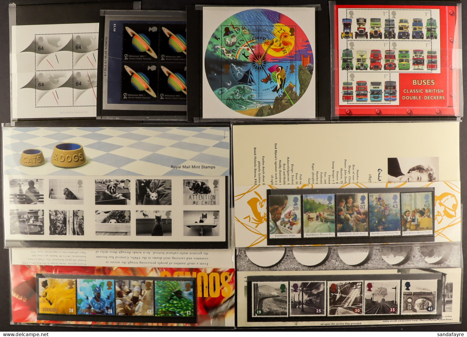 1970s - 1990s COMMEMORATIVE PRESENTATION PACK SELECTION With Miniature Sheets And Oddments. Face Vace Â£370. - Sonstige & Ohne Zuordnung