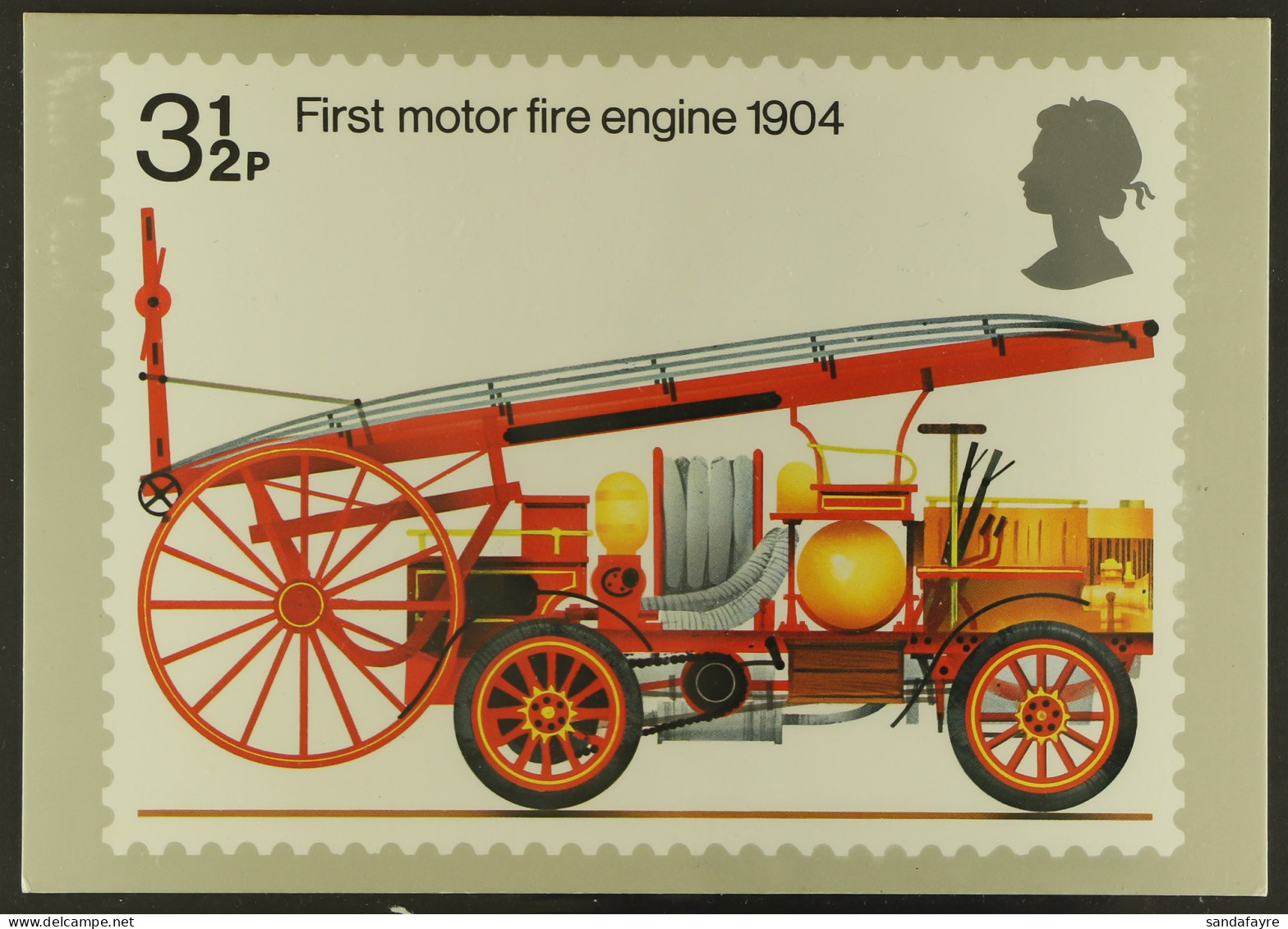 1974 3Â½p Fire Engine PHQ CARD Cancelled On The First Day. Cat Â£150. - Autres & Non Classés