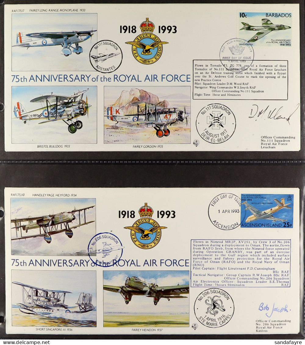 ROYAL AIR FORCE & SPECIAL FLIGHTS COVERS 1969-1999 Collection Of Illustrated Covers In Four Albums, The Majority Of Cove - Sonstige & Ohne Zuordnung