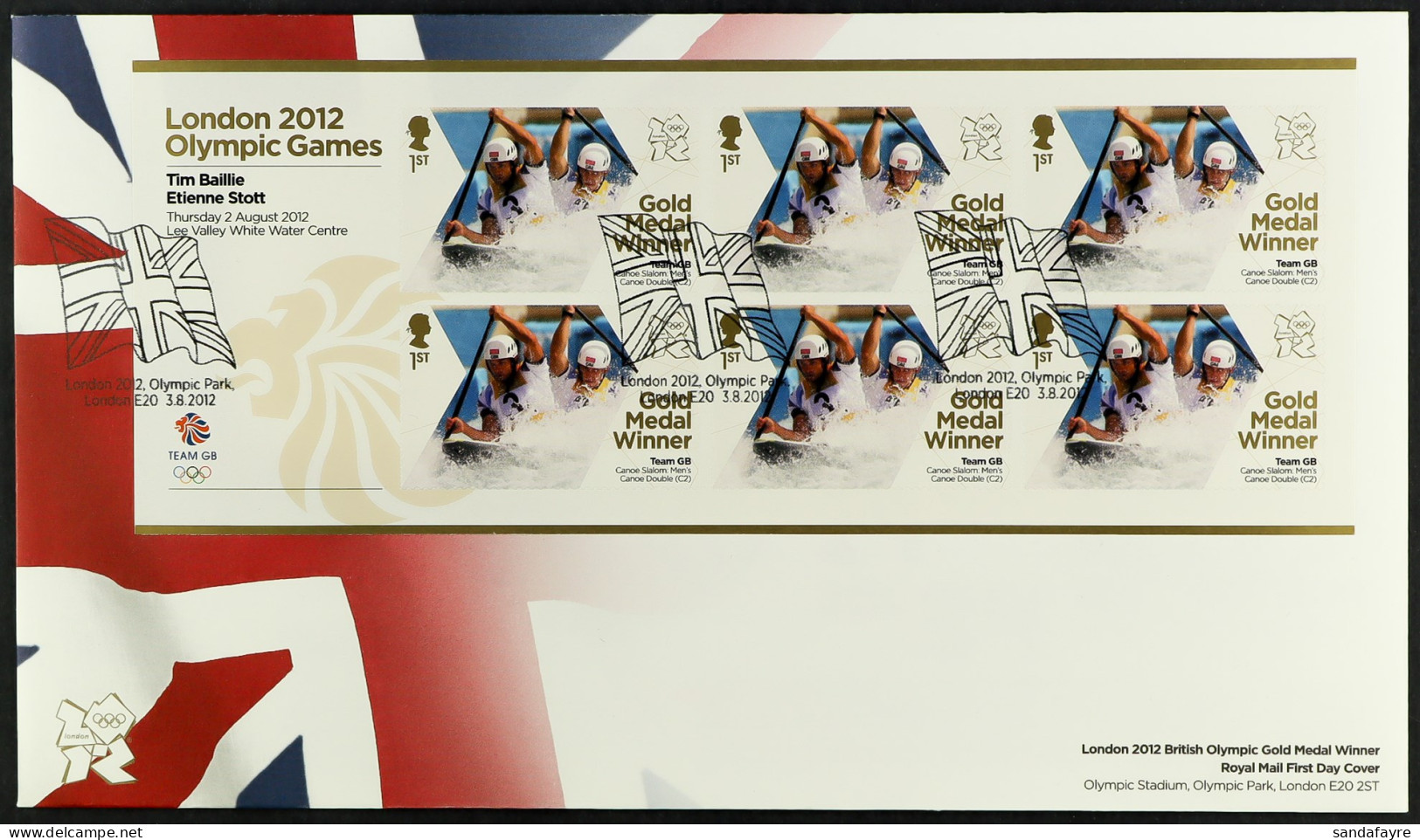2012 PARALYMPIC AND OLYMPIC SHEETLETS. Complete Set. Unaddressed With Olympic Park Cancels. Cat Â£375. (63) - FDC