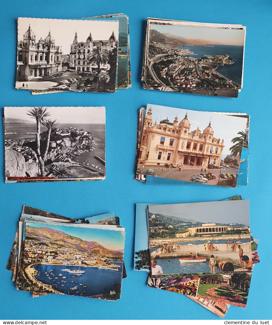 MONACO MONTE CARLO LOT 210 CARTES POSTALES ANCIENNES MODERNES ET SEMI MODERNES TIMBRE STAMP - Collezioni & Lotti