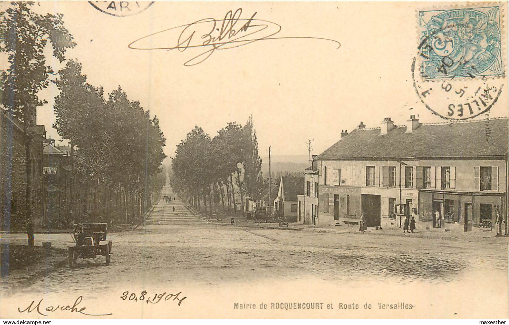 ROCQUENCOURT La Mairie Et La Route De Versailles - Rocquencourt