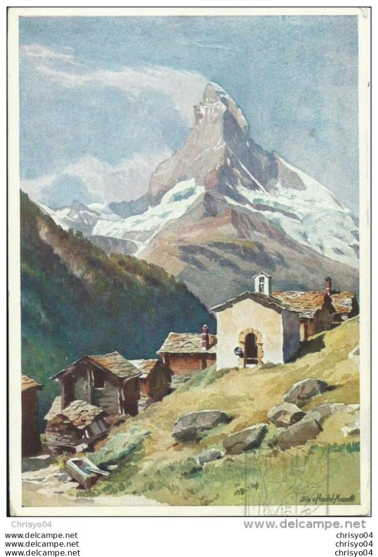 111Cha   Suisse Kunstlerserie Zermatt Findelen Kapelle Mit Matterhorn - Matt
