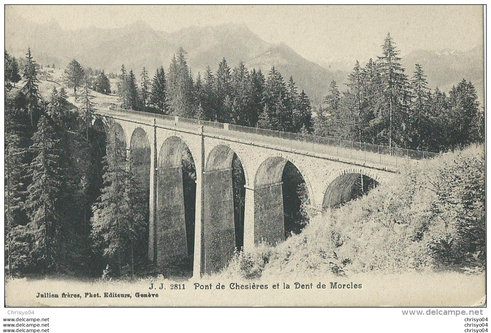 23Ro   Suisse Pont De Chesieres Et La Dent De Morcles - Morcles