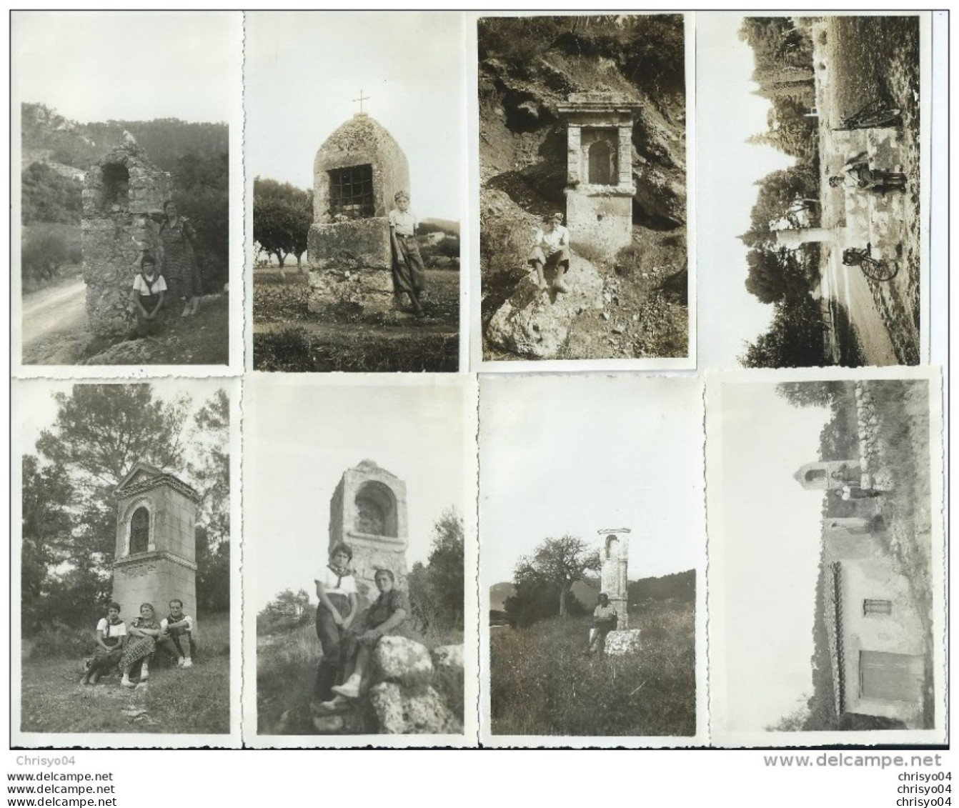 26 Jpx   Oratoires Du Sud De La France Provence Lot De 8 Photos Des Années 30 - Monuments