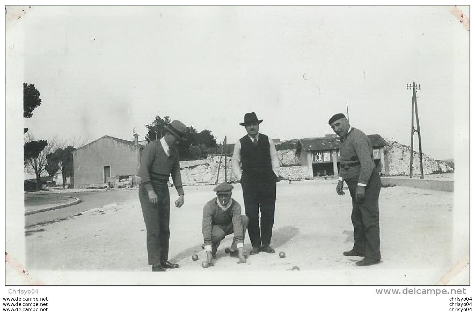 27x   Photo Jeu De Boules Partie De Petanque En 1938 - Pétanque