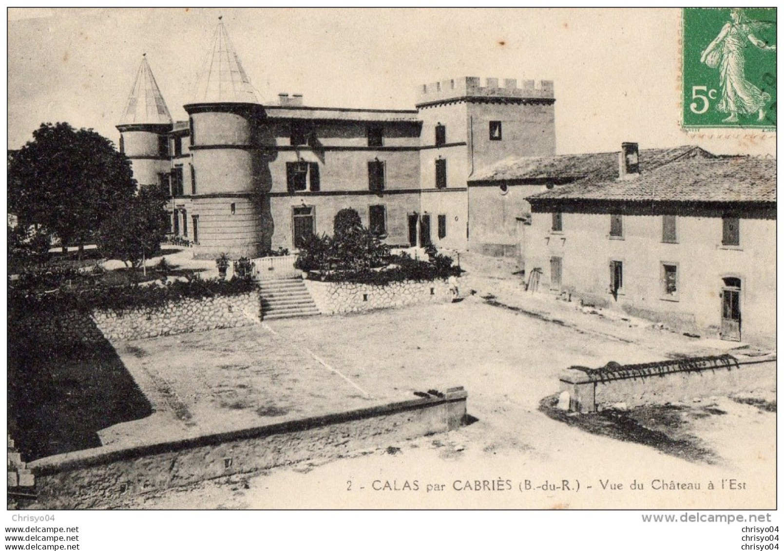 412Cx     13 Calas Par Cabries Vue Du Chateau à L'est (vue Pas Courante) - Saint-Louis-du-Rhône