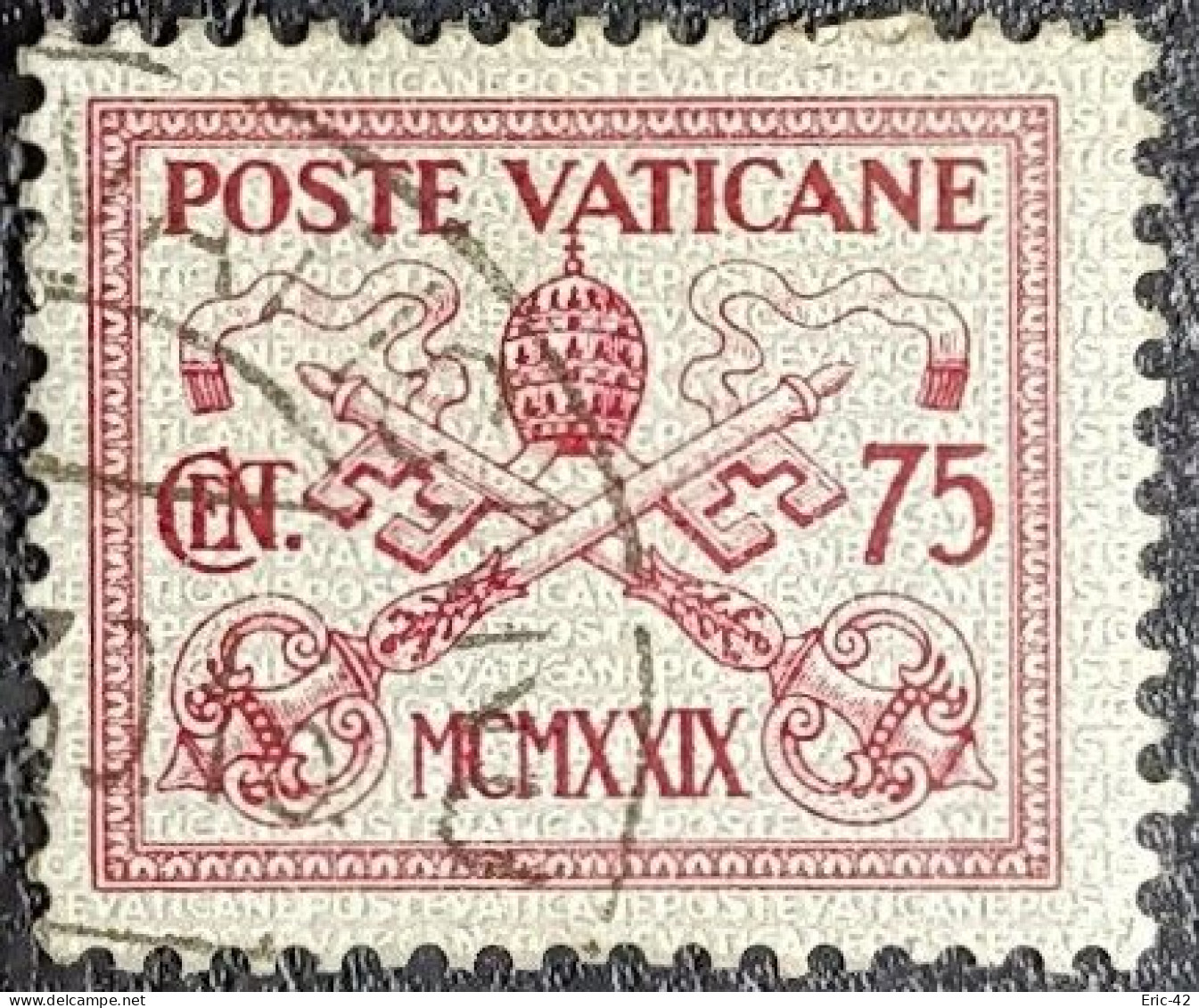 VATICAN. Y&T N°32. Armoiries Pontificales. USED. - Gebraucht