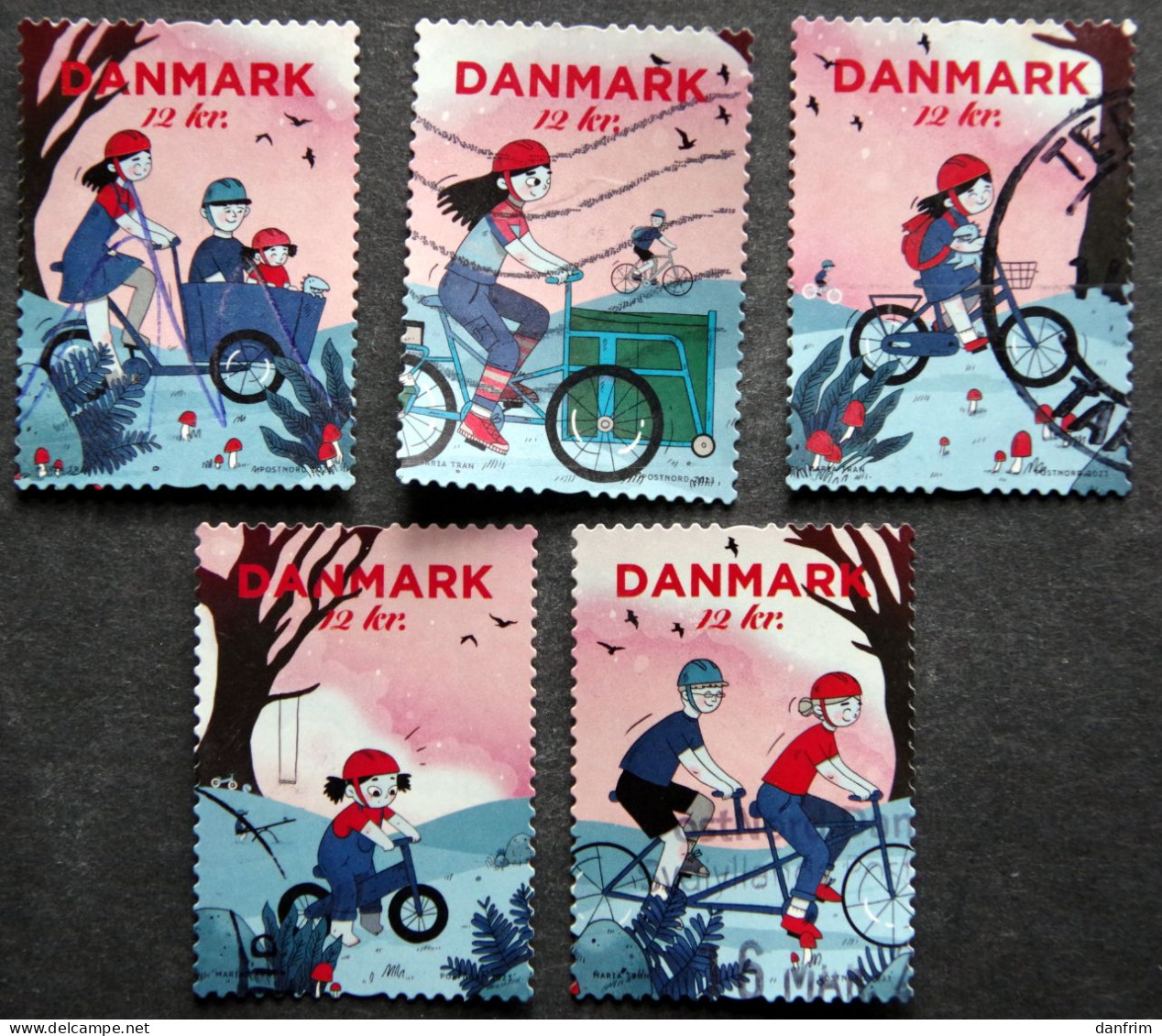 Denmark 2023  Cycling  Minr.    (lot K 134) - Used Stamps