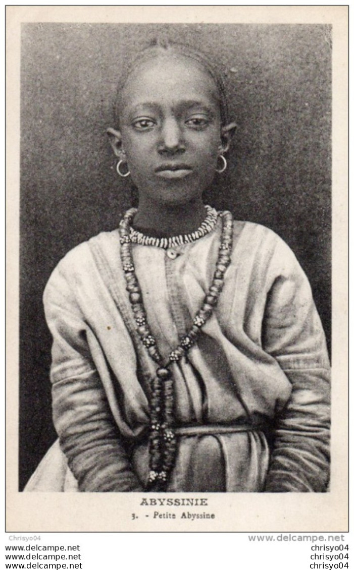 67Sm   Ethiopie Abyssinie Petite Fille Abyssine En TBE - Ethiopie