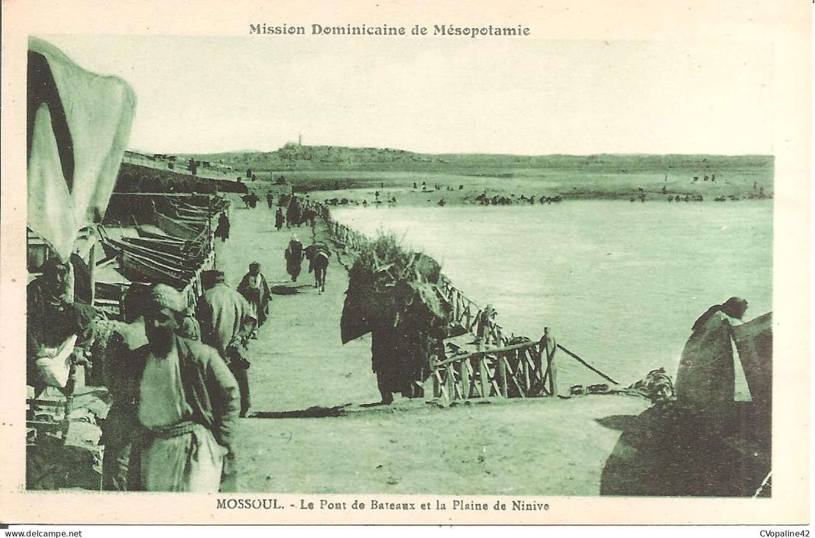MOSSOUL (IRAQ) Le Pont De Bateaux Et La Plaine De Ninive (MISSION DOMINICAINE DE MESOPOTAMIE) - Iraq