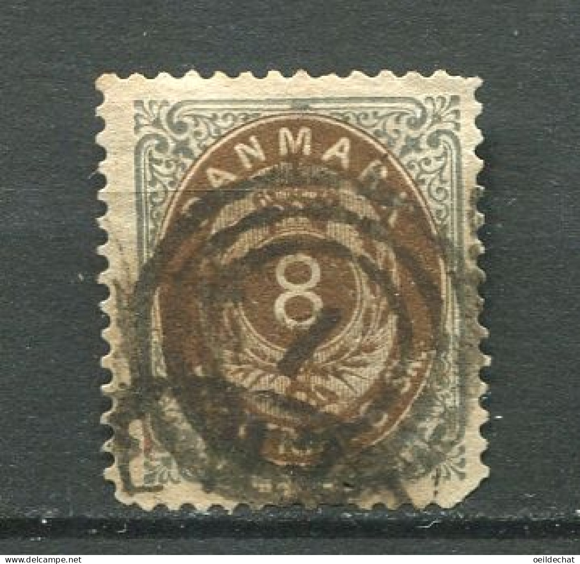 26241 Danemark N°19° 8s. Gris Et Brun  1870  B - Gebraucht