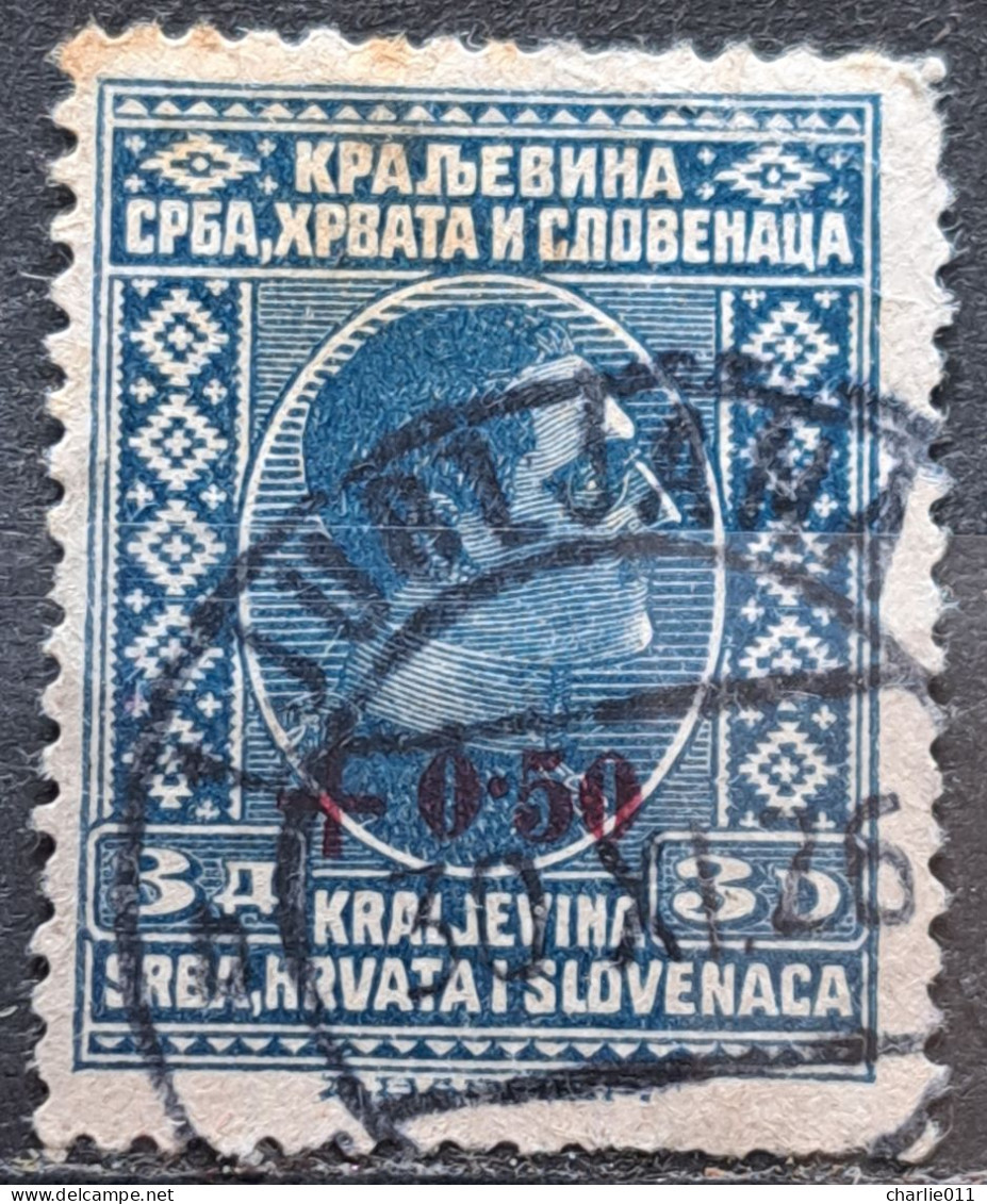 KING ALEXANDER-3 D-OVERPRINT +0.50-POSTMARK LJUBLJANA-SLOVENIA-SHS-YUGOSLAVIA-1926 - Oblitérés