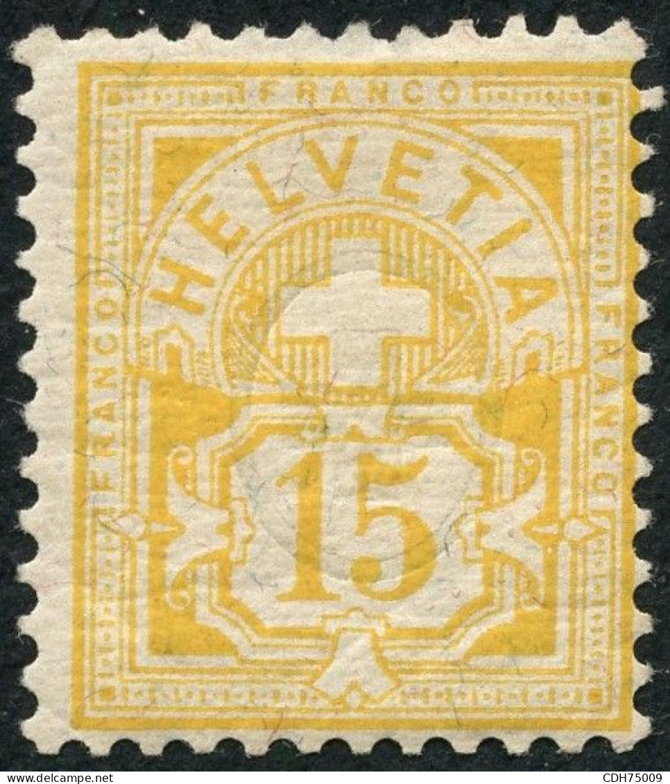 SUISSE - Z 63A 15C JAUNE CROIX FEDERALE * - Unused Stamps