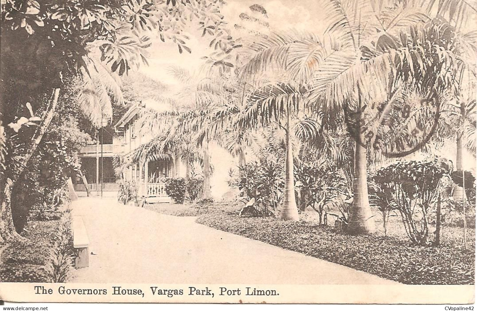 PORT LIMON (COSTA RICA) The Governor House , Vargas Park In 1914 - Costa Rica