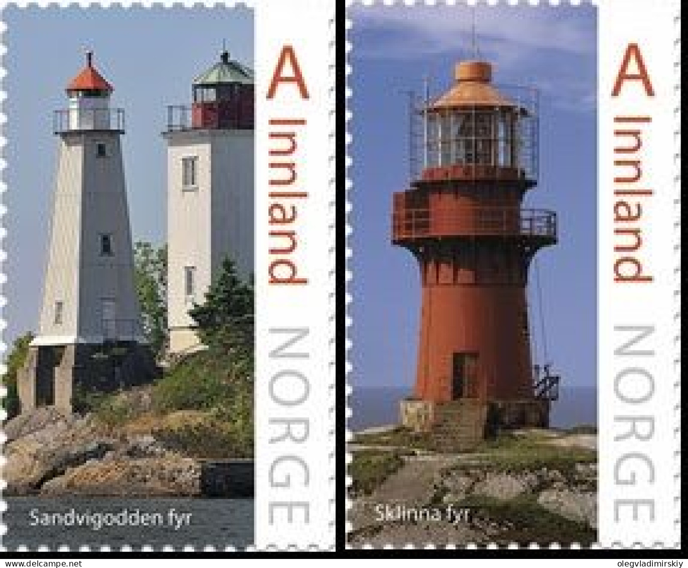 Norway Norwegen Norge 2016 Lighthouses Set Of 2 Stamps MNH - Unused Stamps