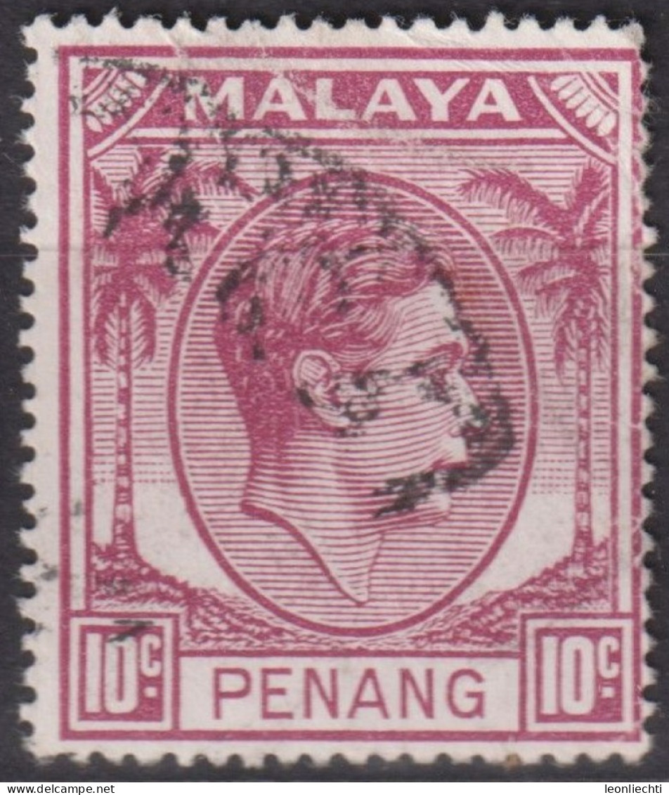 1949 Grossbritannien> Singapur ° Mi:SG 9C, Sn:SG 9a, Yt:SG 9(B), King George VI - Singapour (...-1959)