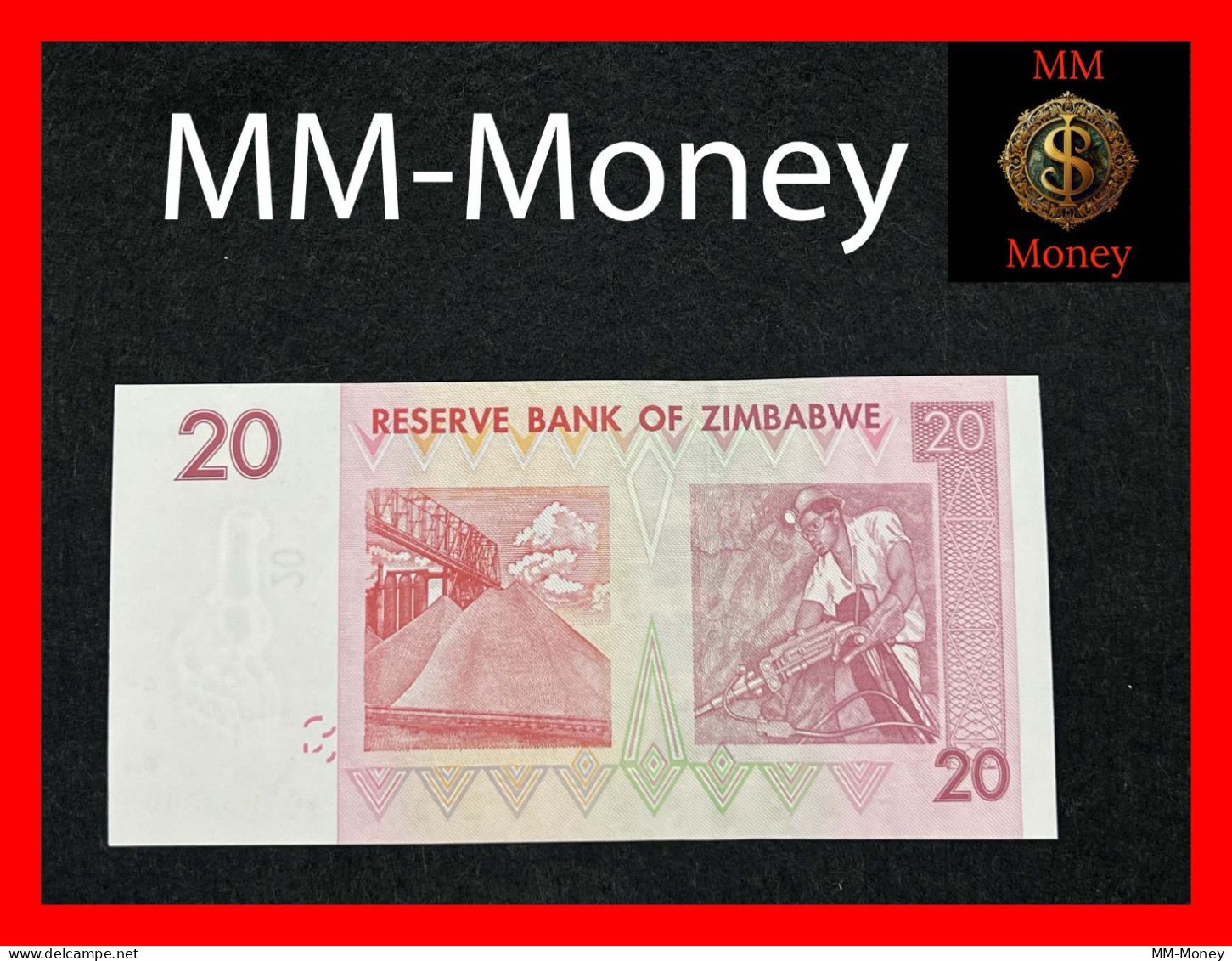 ZIMBABWE  20 $  2007  P.  68     UNC - Zimbabwe