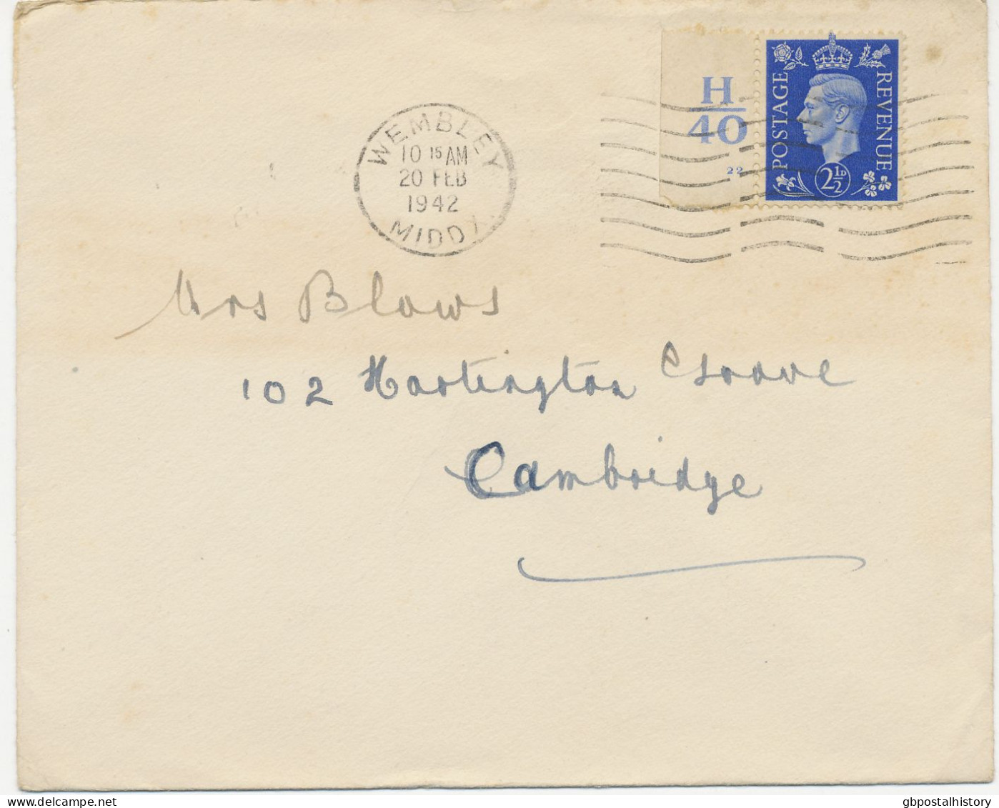 GB 1938, George VI 1½d Marginal With Control No. C38 Cyl.-No. 95 No Dot And 1942, 2 ½d With Control No. H40 Cyl.-No. 22 - Variétés, Erreurs & Curiosités