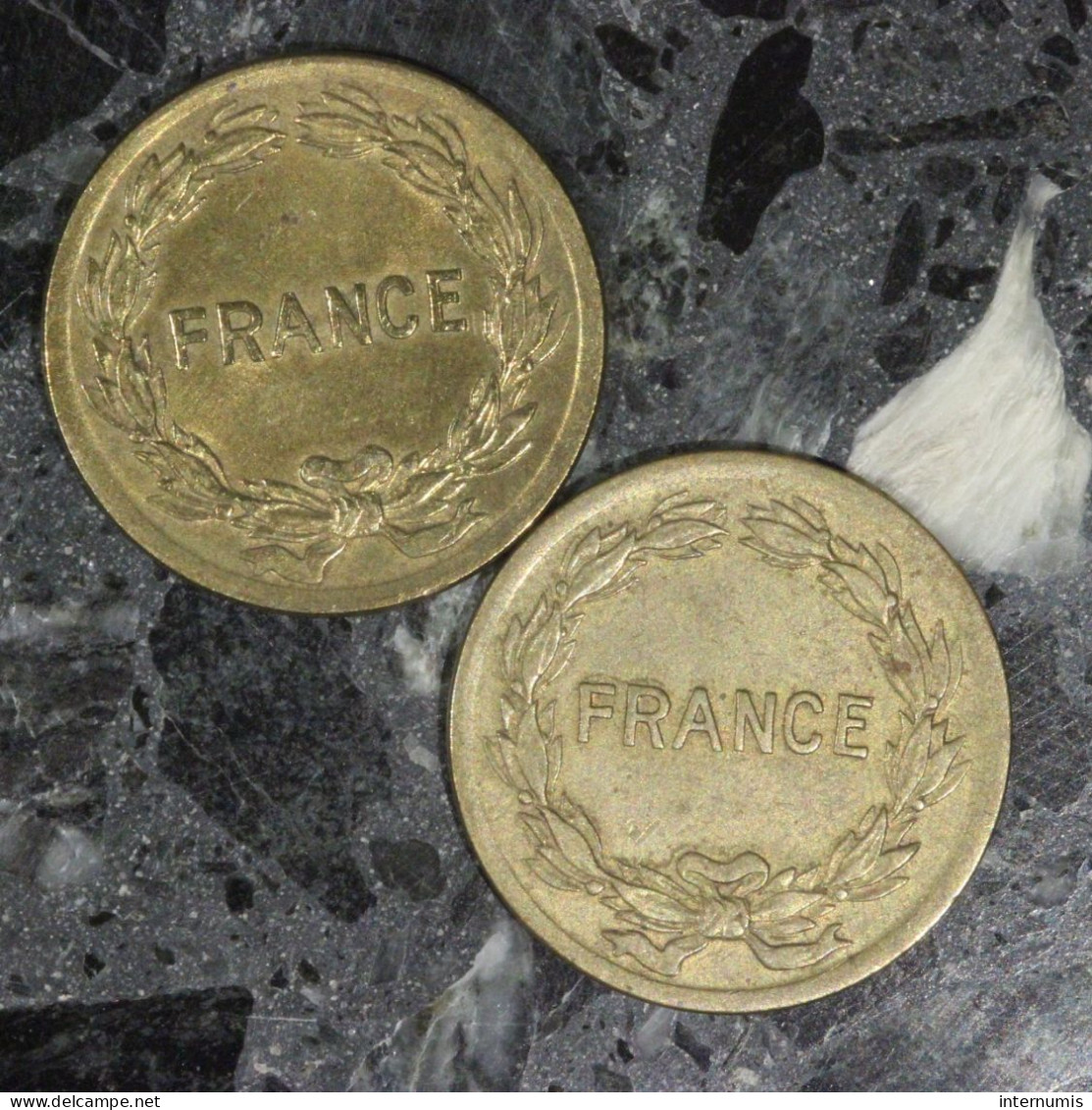 France LOT (2) : 2 Francs "FRANCE" 1944 - Kiloware - Münzen