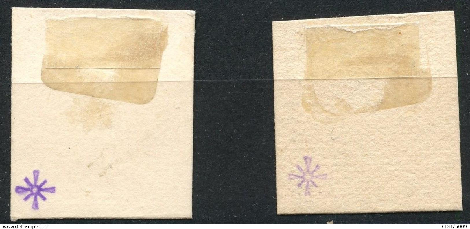 SUISSE - HELVETIA DEBOUT 25C BLEU - 2 EPREUVES SUR PAPIER CARTON (*)  - CERTIFICAT - Unused Stamps