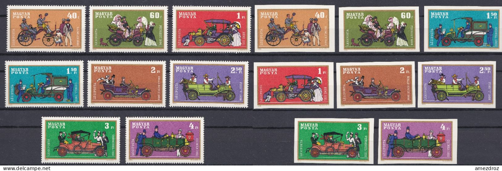 Hongrie PA 1970 N° 317-324 Et ND ** Automobiles Anciennes Diverses (A1) - Ongebruikt