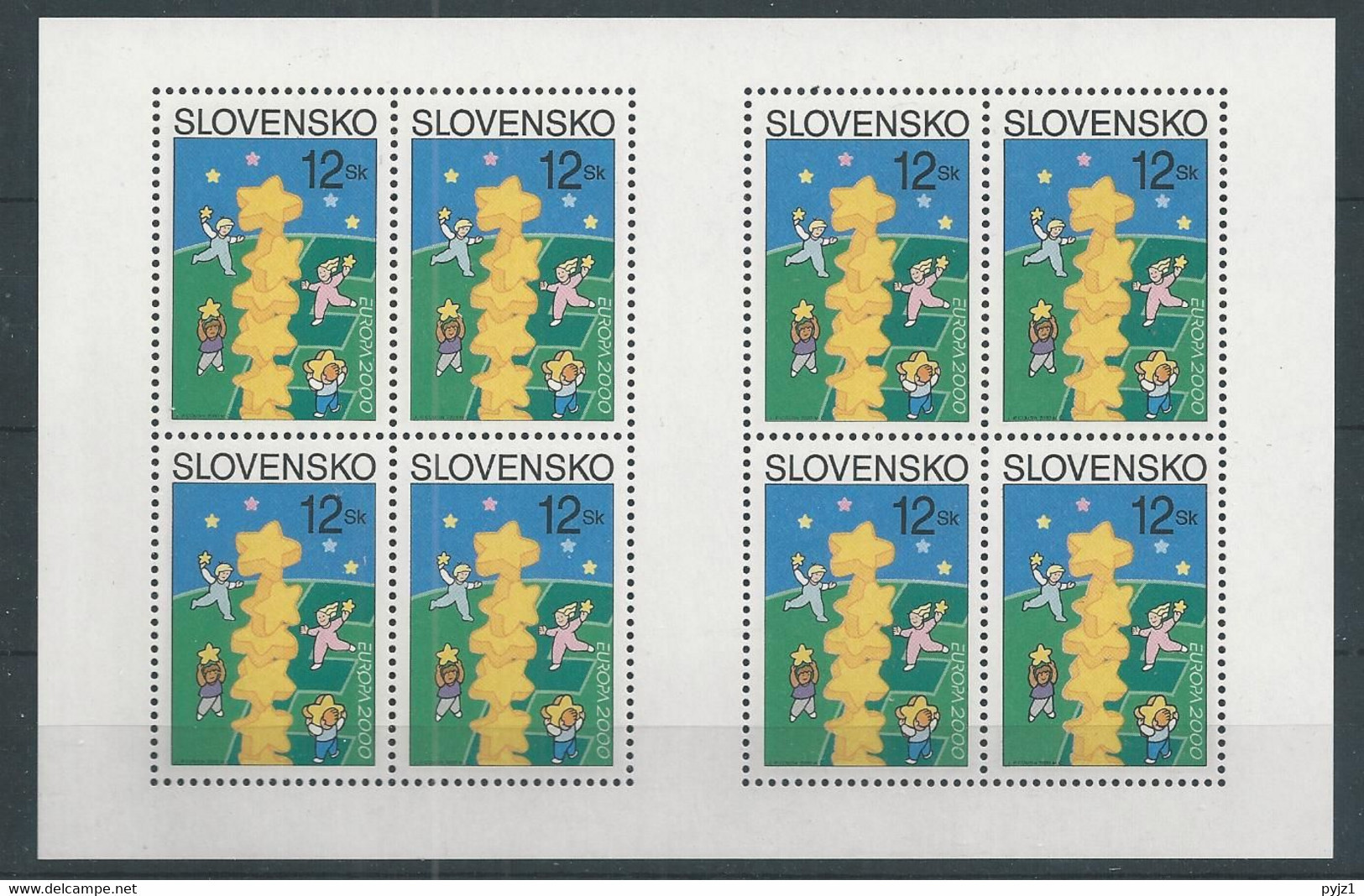 2000 MNH Slovensko, Mi 368 Kleinbogen,  Postfris** - Blocchi & Foglietti