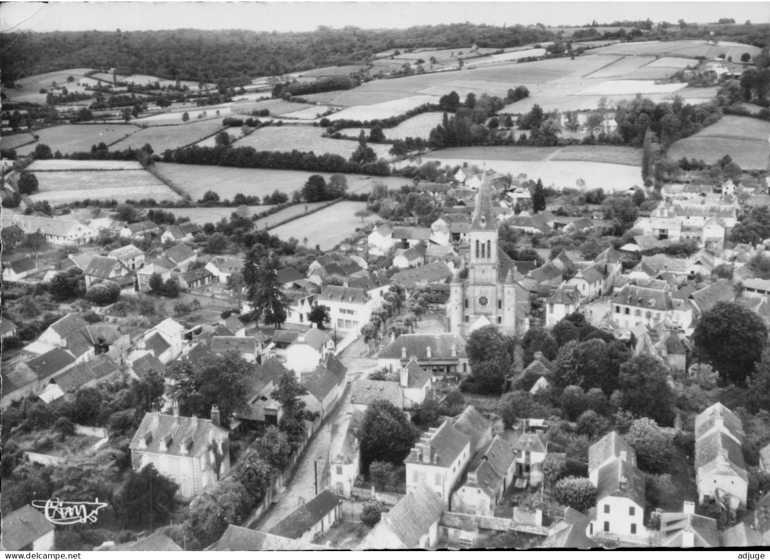 CPSM- 65- OSSUN - Vue Générale Aérienne - Années50/60 * SUP* 2 Scans - Ossun