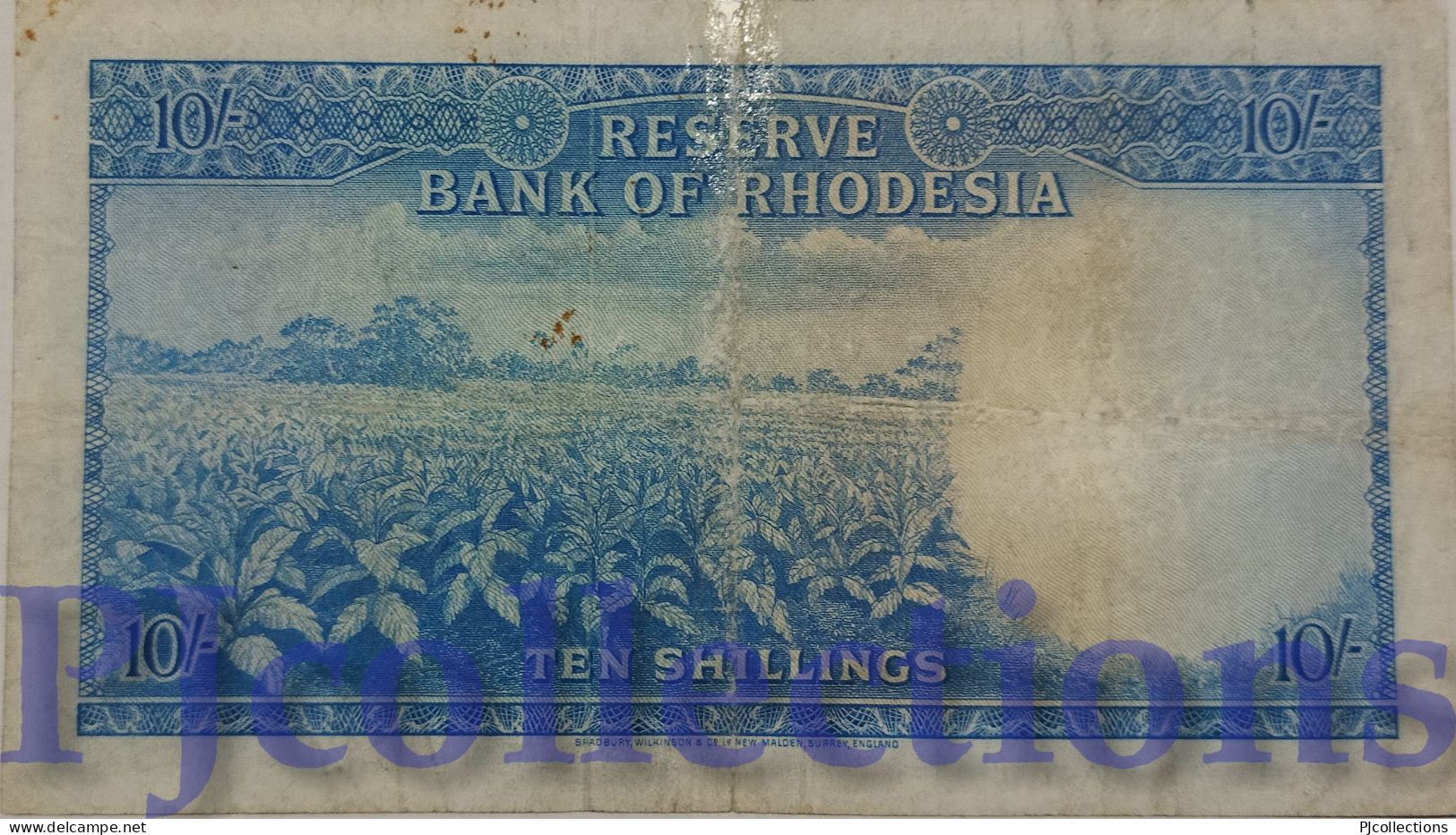 RHODESIA 10 SHILLINGS 1964 PICK 24a AVF REPAIRED - Rhodesia