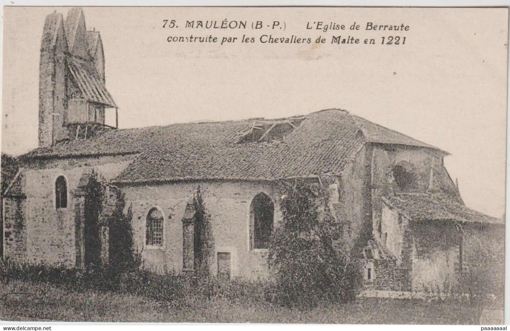 MAULEON  L EGLISE DE BERRAUTE - Mauleon Licharre