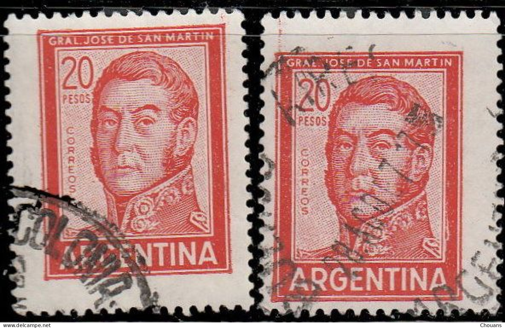 Argentine 1966. ~ YT 781 (ar 3) + 782 - San Martin - Gebruikt