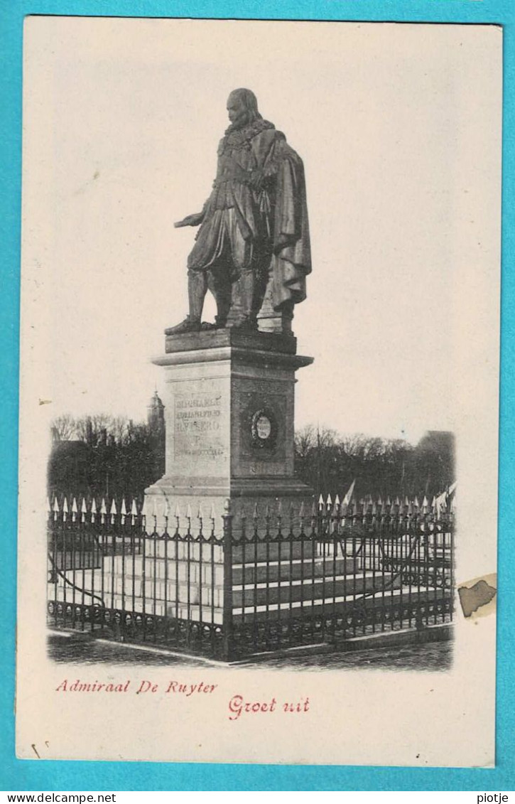* Vlissingen (Zeeland - Nederland) * Admiraal De Ruyter, Statue, Standbeeld, Monument, Groeten Uit, Bonjour De - Vlissingen