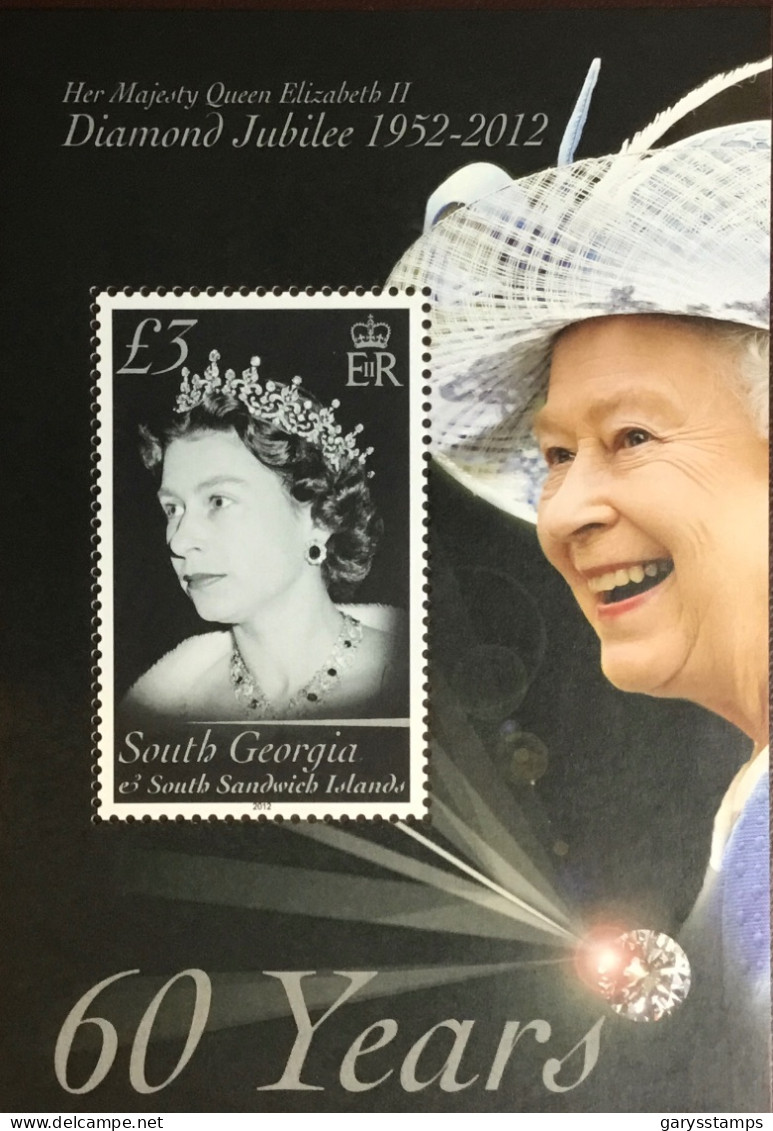 South Georgia 2012 Diamond Jubilee Minisheet MNH - South Georgia