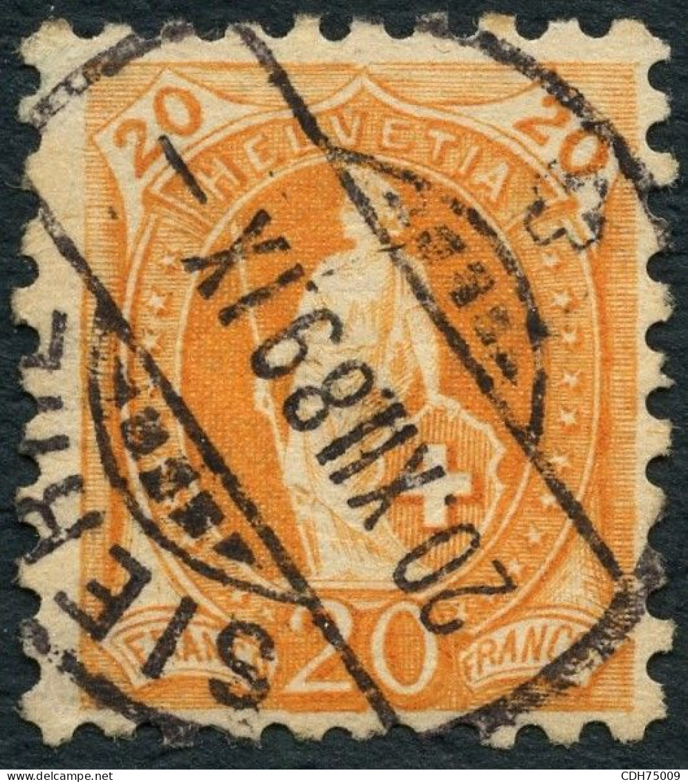 SUISSE - Z 66B 20C ORANGE HELVETIA DEBOUT - OBLITERE - Gebraucht