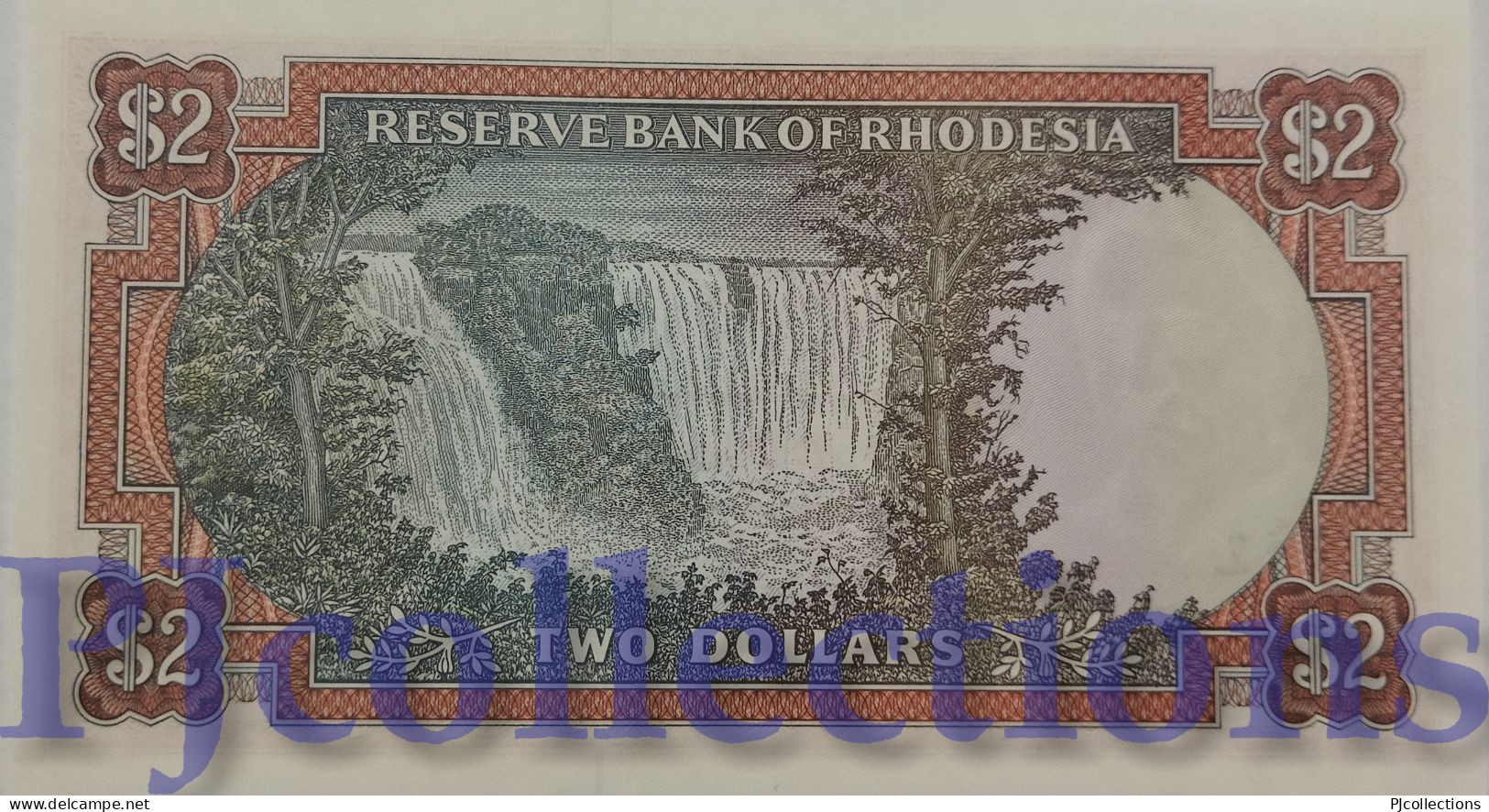 RHODESIA 2 DOLLARS 1977 PICK 35c AUNC - Rhodesien