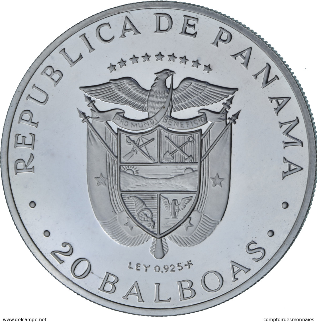 Panama, 20 Balboas, Simon Bolivar, 1974, Franklin Mint, Argent, FDC, KM:31 - Panama