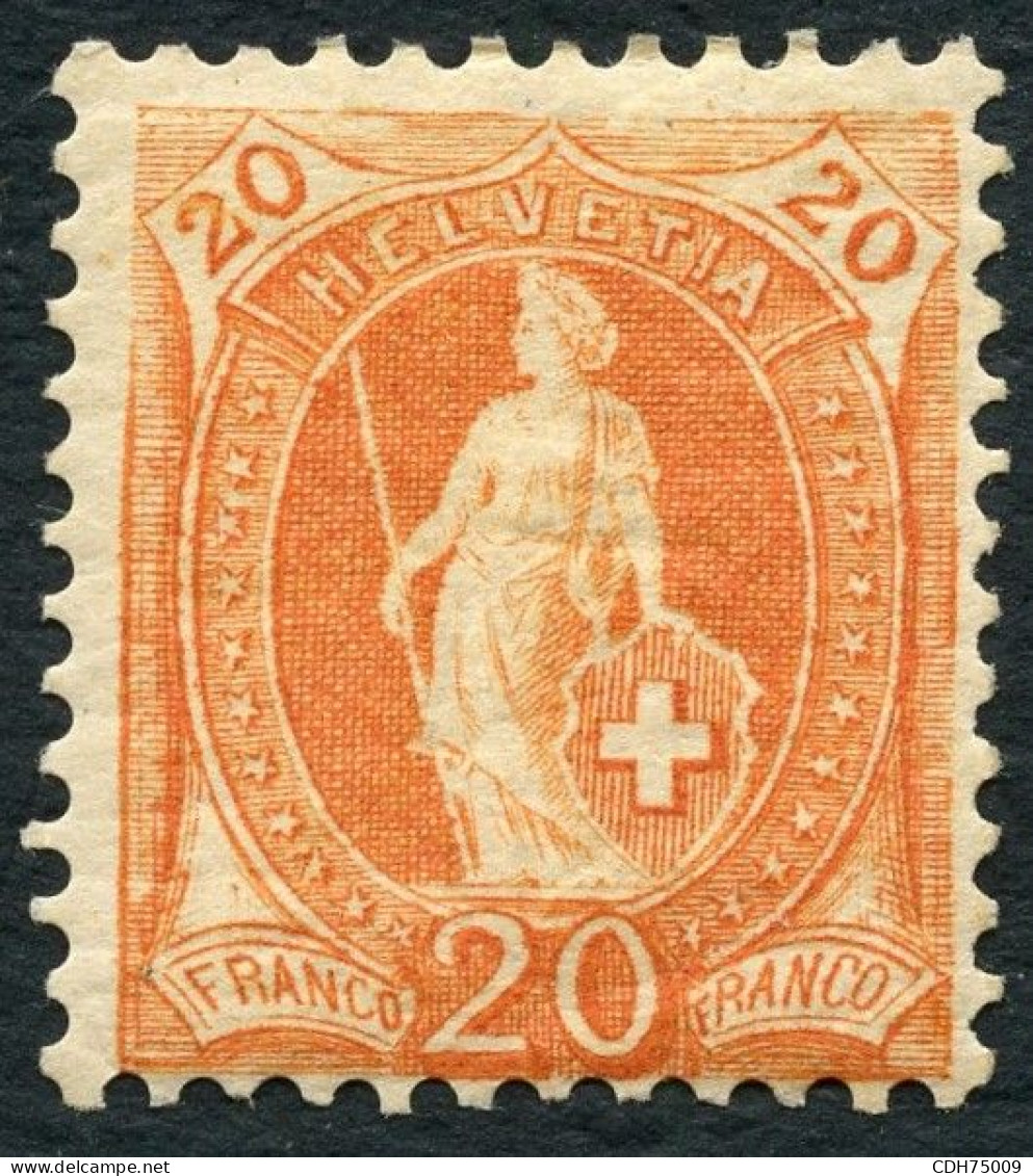 SUISSE - Z 66D 20C ORANGE HELVETIA DEBOUT * - Nuovi