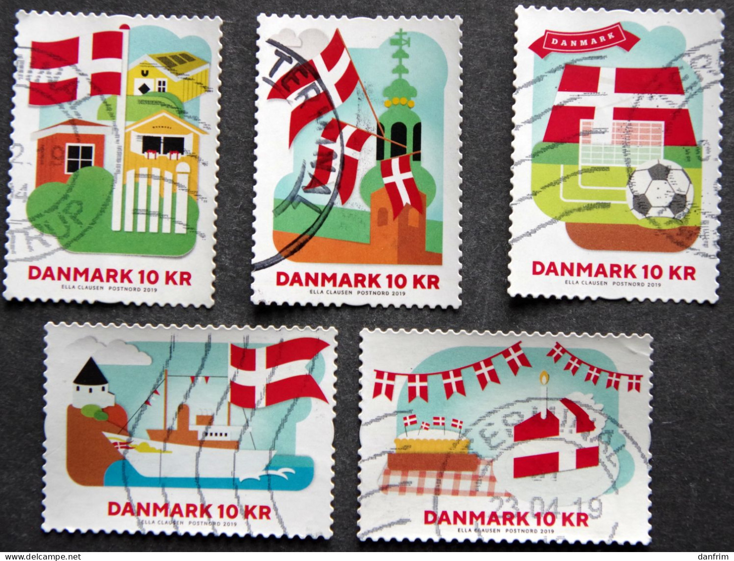 Denmark 2019    Minr.1963-67   (O)        (lot K 227) - Usado