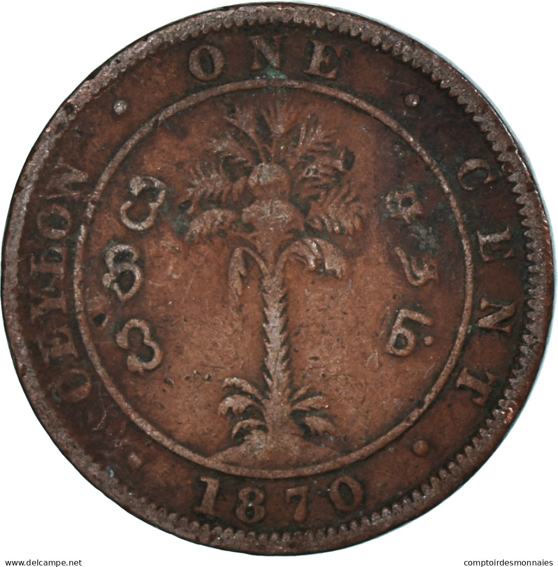 Sri Lanka , Cent, 1870 - Sri Lanka